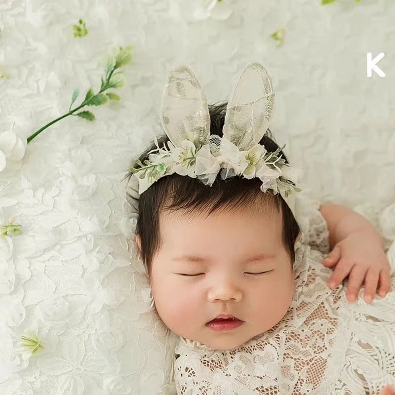 ❤️Newborn Photography Props Accessory Cute Manual Headband Studio Baby Photo Cartoon Ear Headwear Infant Shoot Accessories