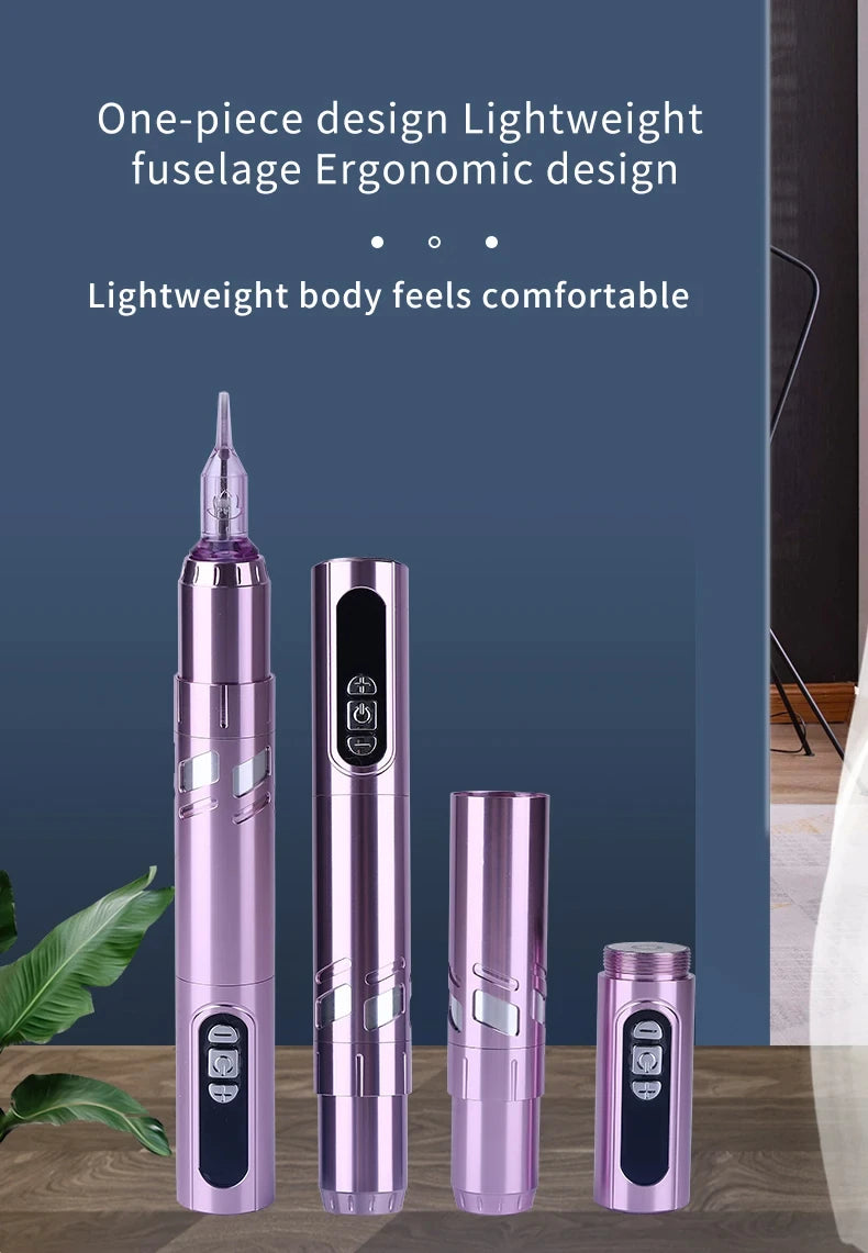 New 2pc Battery Tattoo Pen Wireless Power Tattoo Machine Professional Pen Tattoo Machine  Makeup For Professionals And Beginners