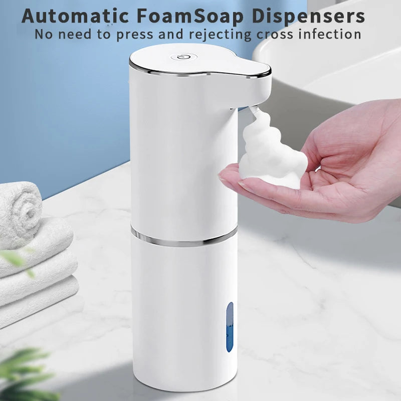 New Wall Mounted Automatic Soap Dispenser Foam Smart Hand Washing Machine 300ml Liquid Rechargeable Bathroom Induction Sensor