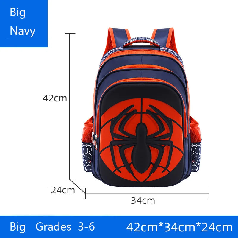 Spider Backpack+Pencil Case Set for Boys School Bag Elementary for Kids School Bag Cartoon Waterproof Primary Backpack