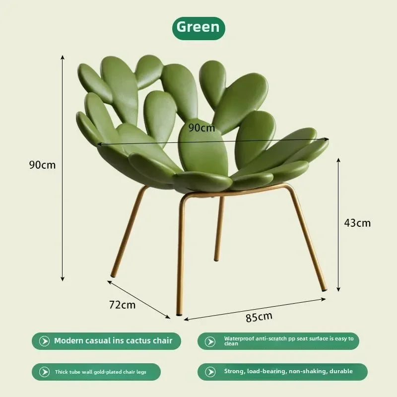 Internet Celebrity Cactus Chair  Leisure  Sofa  Modern Creative Light Luxury  Bed and Breakfast Living Room Balcony Outdoor