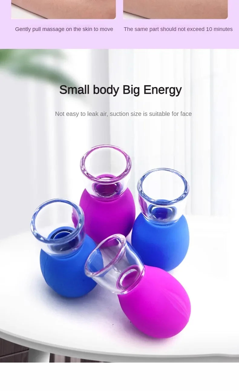 Silicone Cupping Massage Cup For Body Face Neck Eye Massager Vacuum Tank Body Facial Care, Anti-aging Beauty Tool