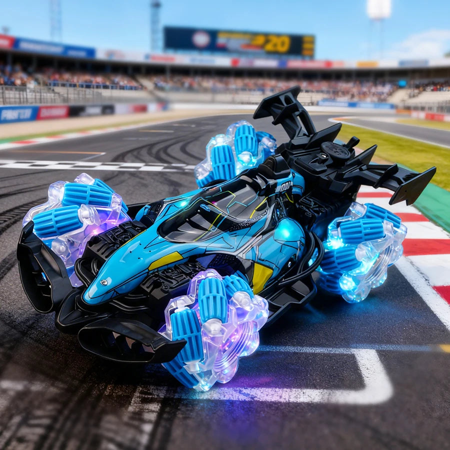 Colorful lights spray stunt racing 4WD shift 2.4G wireless gesture induction racing race remote control toy car