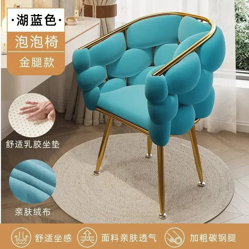 Formwell Leisure Single Sofa Chair Velvet Armchair with Gold Legs Makeup Chair with Upholstered for Living Room Bedroom