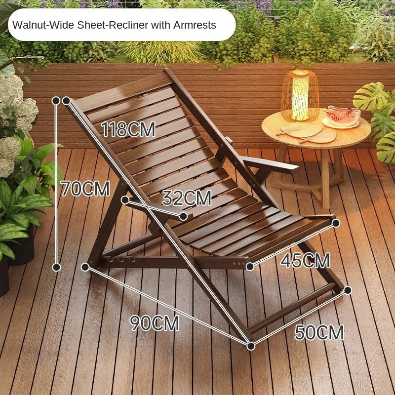 X&D Four Level Adjustable Bamboo Lounge Chair Foldable Chair For Home Use Can Sit Or Lie Down Summer Sleeping Chair Office Chair