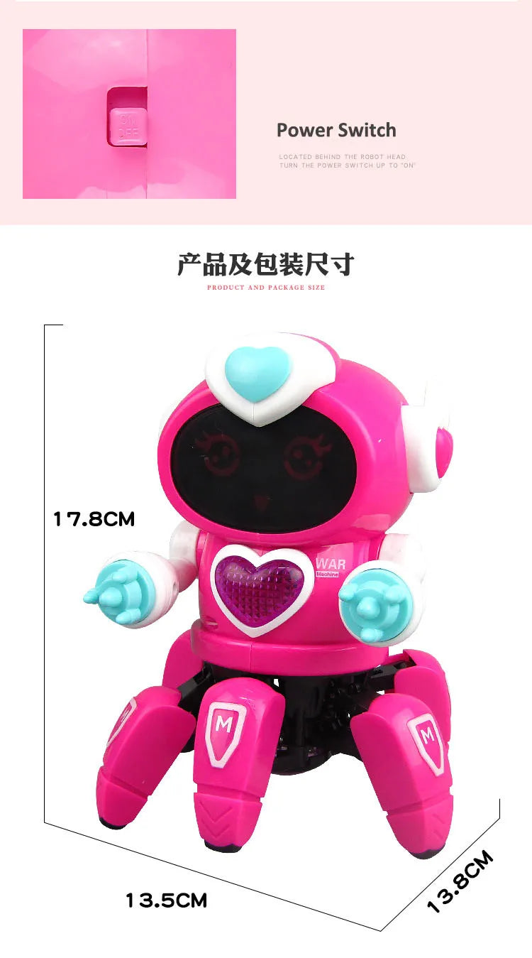 Dancing Six-claw Fish Robot Electronic toy Pet Funny Walking With Music Lightd Interaction Toys for Kids Boys' Birthday Gifts