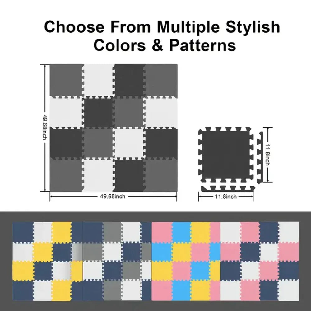 16/20 Piece Baby Play Mat BPA Free Non-Slip Interlocking Eco-Friendly Material Puzzle Mat Suitable for Bedroom Gym Decoration