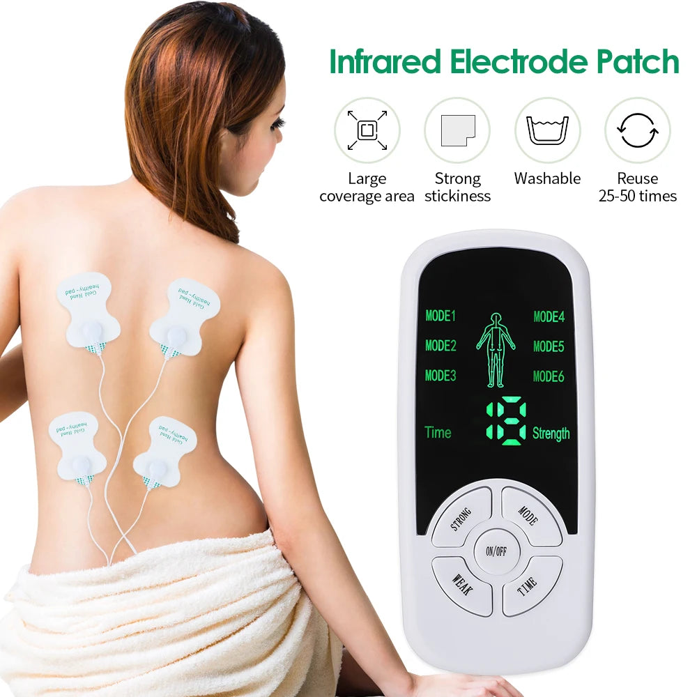 New Upgrade 36 Modes Tens Muscle Stimulator EMS Full Body Massaging Patches Back Waist Knee Digital Tool Muscle Relax Massager