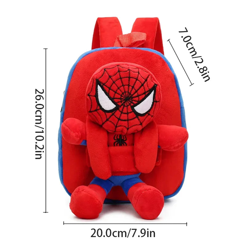Marvel Series Cartoon Anime Fashion Personality Plush Toy Children Leisure Cute Kindergarten Backpack Holiday Gift