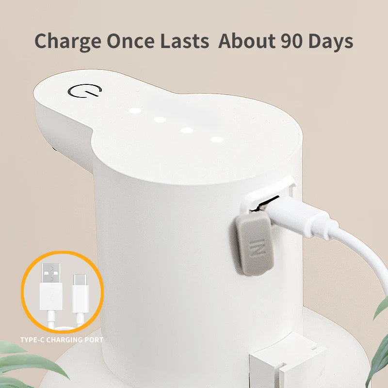 New Wall Mounted Automatic Soap Dispenser Foam Smart Hand Washing Machine 500ml Liquid Rechargeable Bathroom Induction Sensor