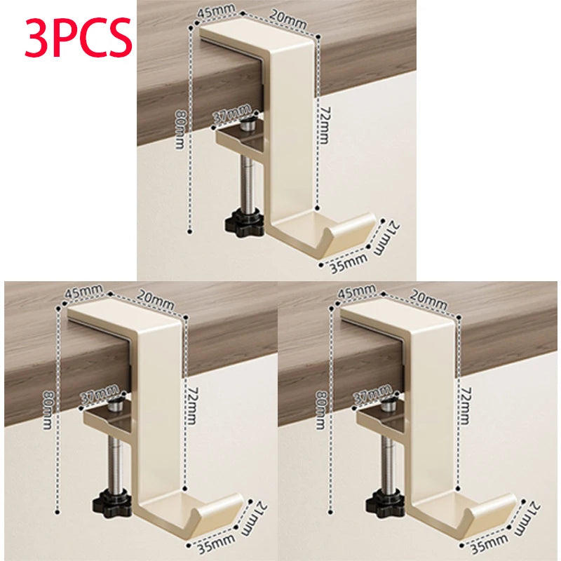 1pcs Punch-free Desk Hook Adjustable Desk Edge Hook Multi - Functional Gaming Headset Hanging Hook Home Office Organizer