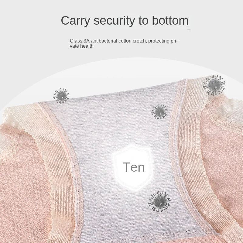 3PCS Maternity Panties High Waist Pregnant Panties Adjustable Belly Support Briefs for Pregnant Women Lace Solid Cozy Intimates