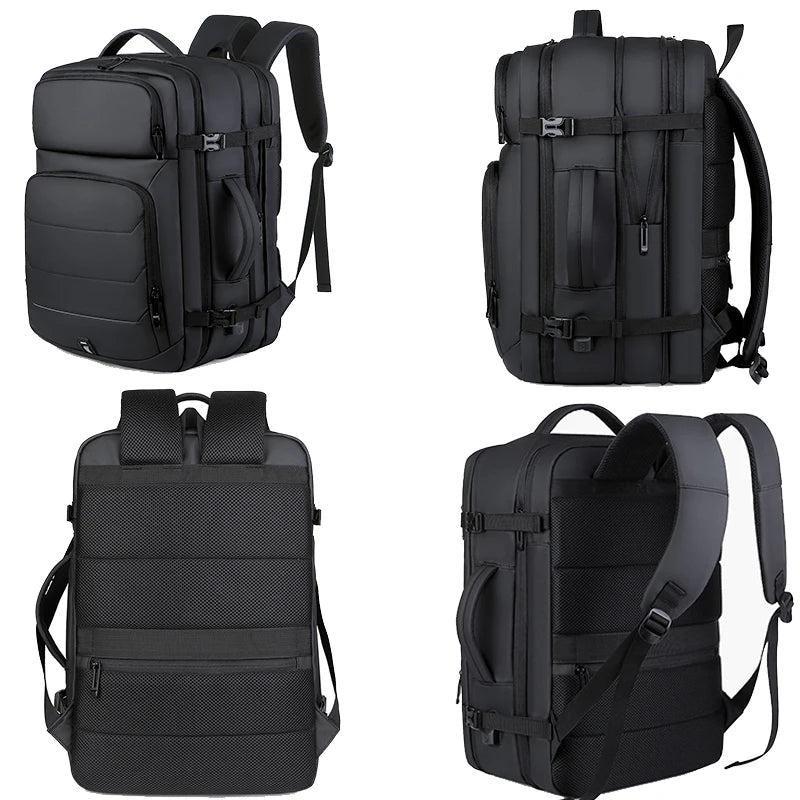 Expandable Men‘s 17 Inch Laptop Backpacks Waterproof Notebook Bag USB Schoolbag Sports Travel School Bag Pack Backpack For Male