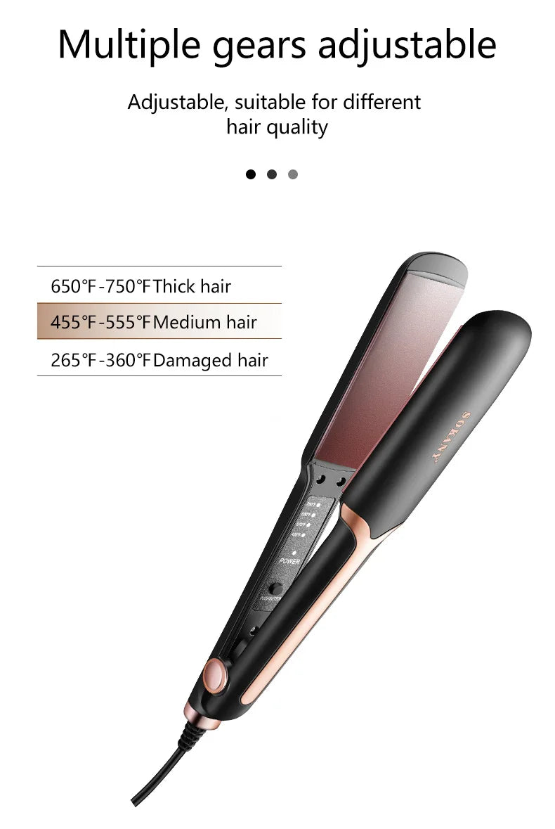 Sokany Professional Hair Straightener Ceramic Glazed No Damage 110-240V Salon Quality Styling Tool