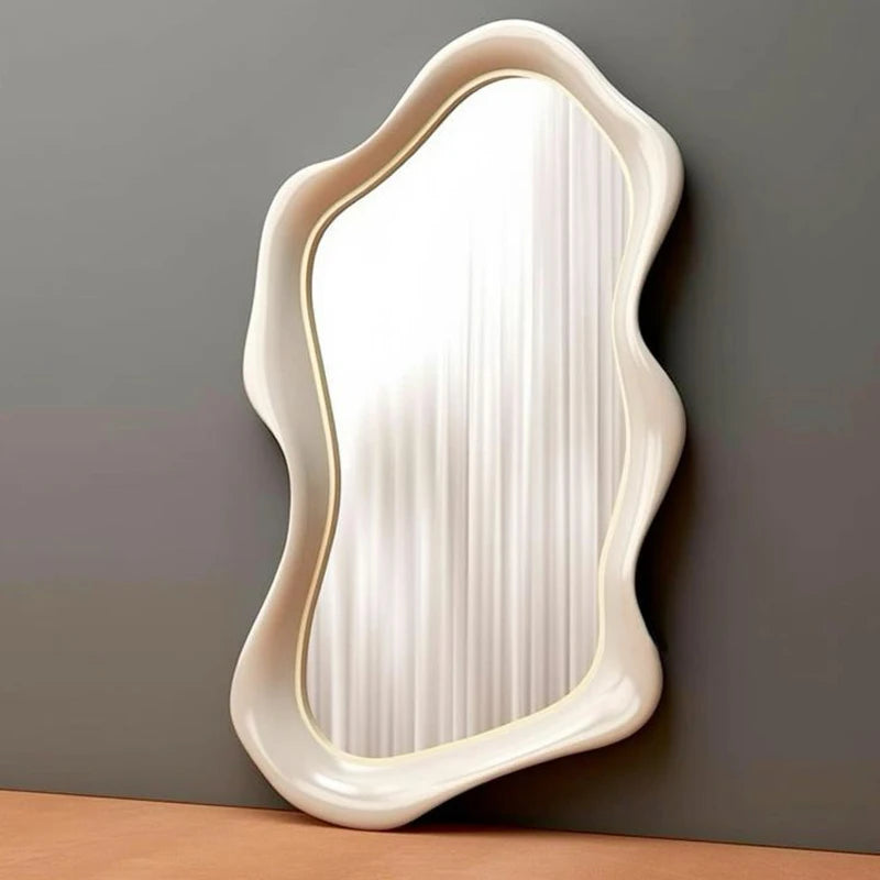 Modern Ornament Mirror Aesthetic Irregular Women Kawaii Design Mirror Standing Dorm Espejos Decorativos Home Accessories