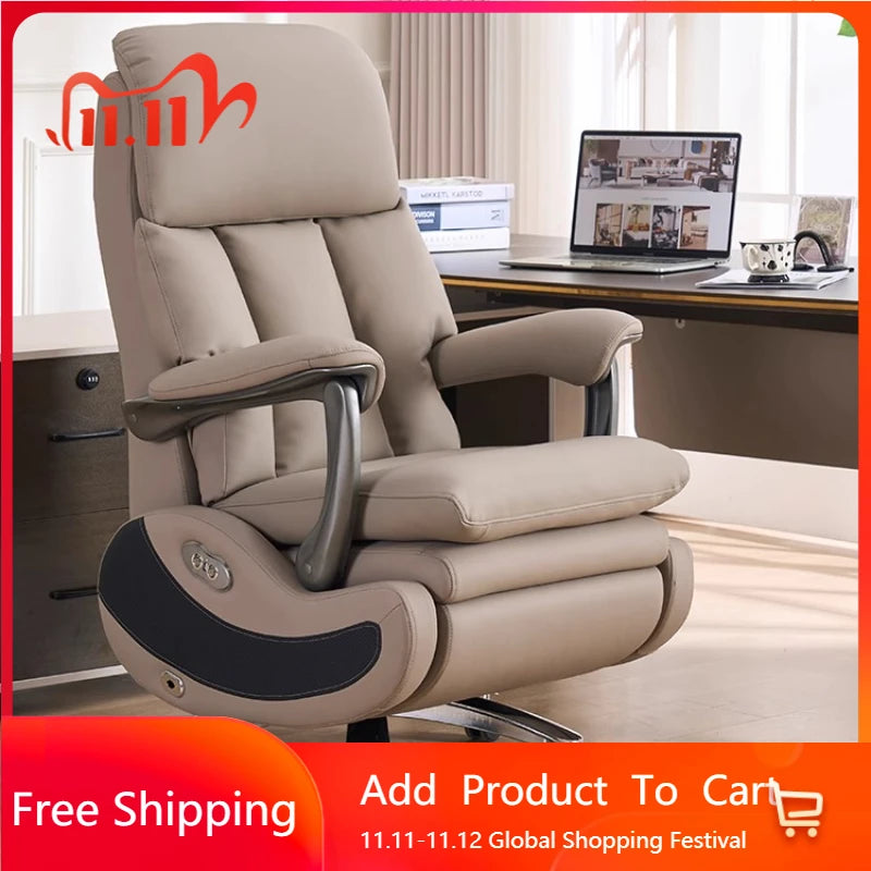 Swivel Luxury Boss Chair Electric Massage Executive Modern High Quality Chair Aesthetics Comfortable Bureau Meuble Furniture