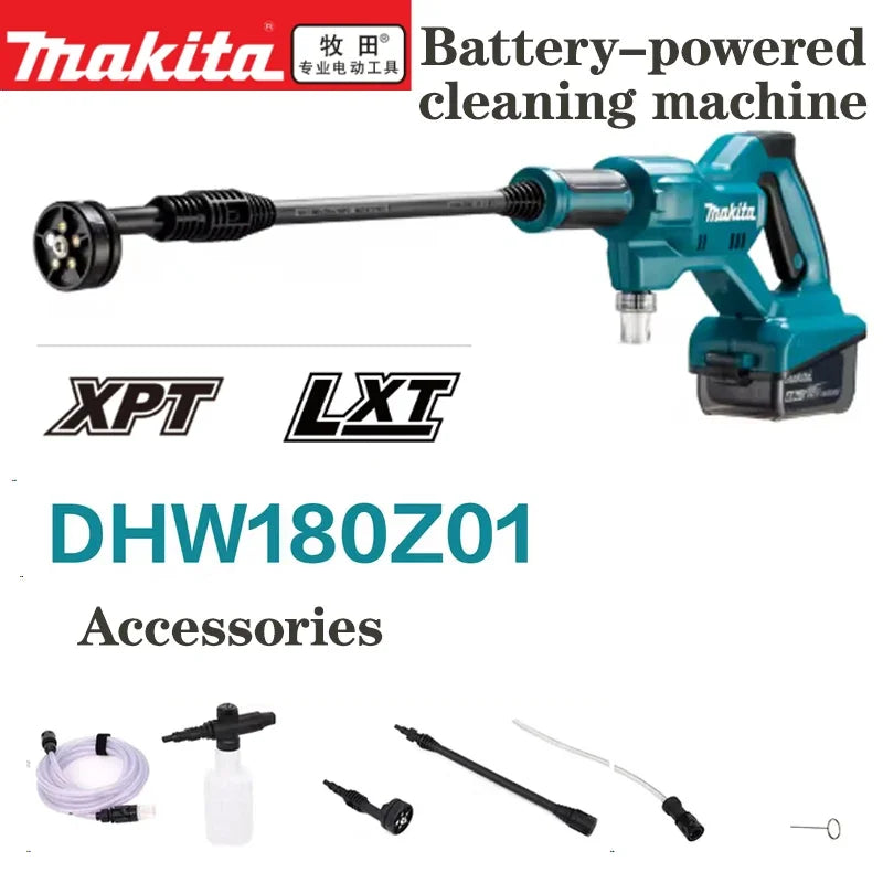 Makita 18V Rechargeable Cleaning Machine DHW180 Wireless Lithium Battery Outdoor Household Water Gun Handheld Car Wash Tool🚗