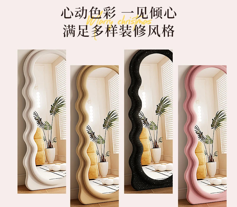 Light Luxury Floor Full Body Mirror Wall Mirrors Room Decoration Makeup Mirrors Full Body Wall Art Miroir Home Bedroom Mirror