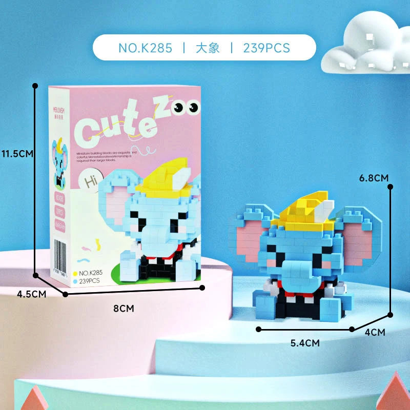 Animal Small Particle Dog Cat  Mini Building Blocks DIY Assembly Brick Sets Educational Toys for Kid 10 To 12 Year Birthday Gift