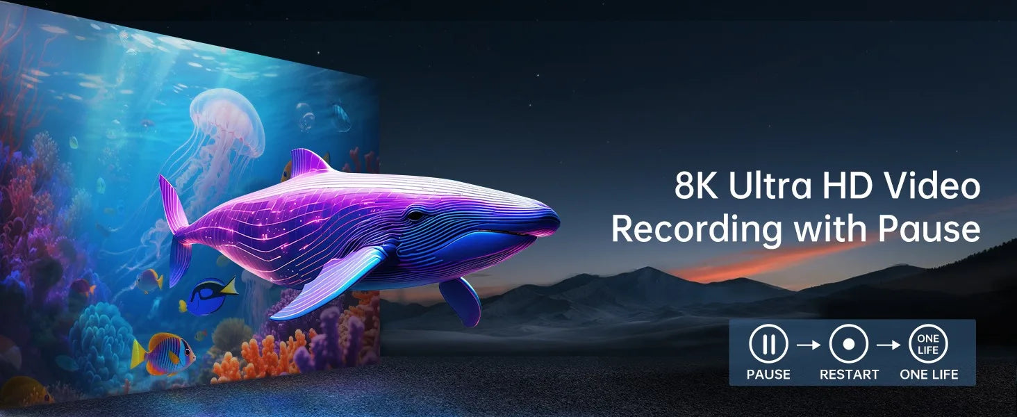 8K Digital Camera for Photography Autofocus WiFi 88MP Vlogging Camera with Dual-Lens 16X Digital Zoom Touch Screen Travel Camera