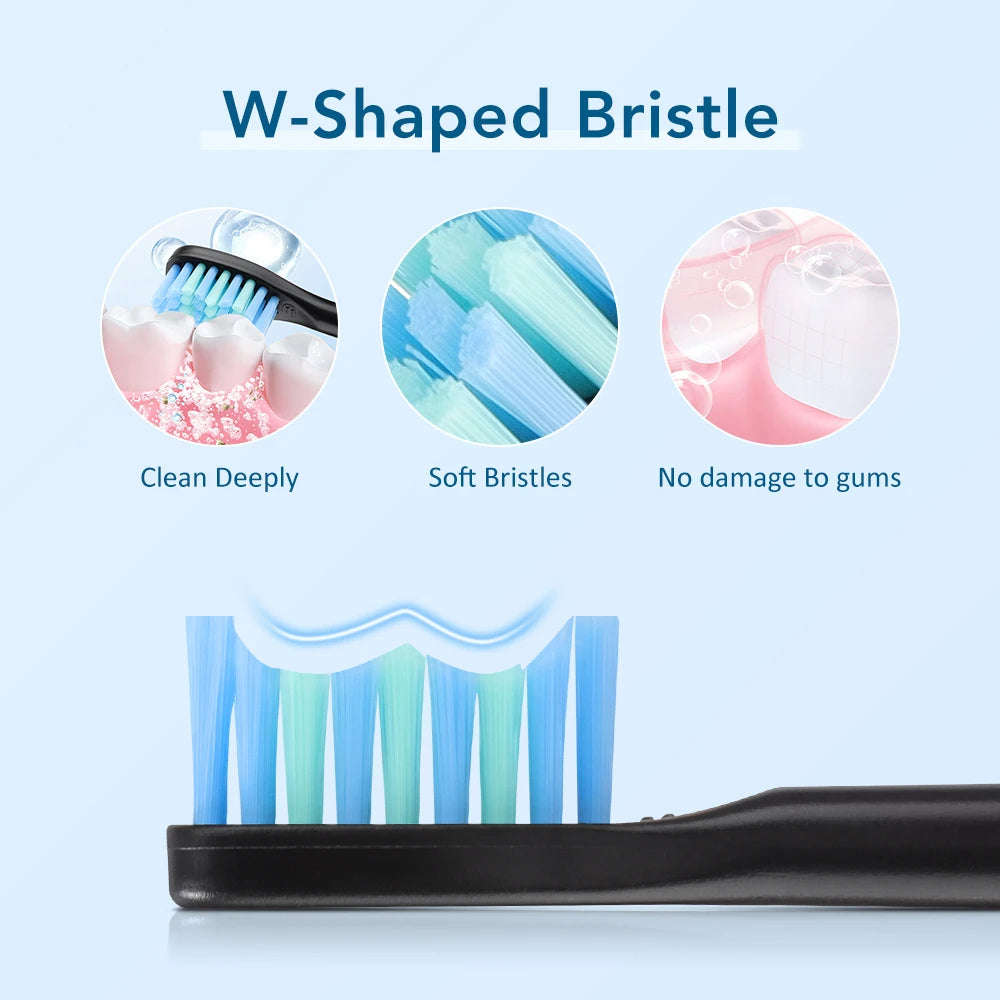 Electric Sonic Toothbrush 2-Minute Smart Timer 6 Modes  Deep Clean With 4 Brush Heads Oral Care Rechargeable for Adults