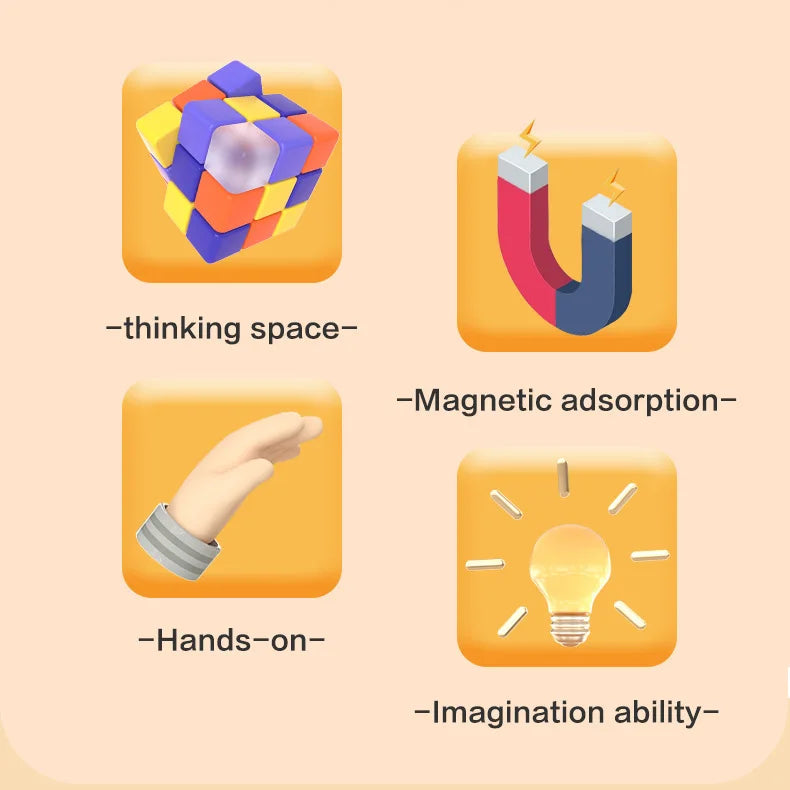 10-500PCS Magnetic Building Blocks Magnet Set Bricks Mini World STEM Construction DIY Educational Toys For Kids Birthday Gifts