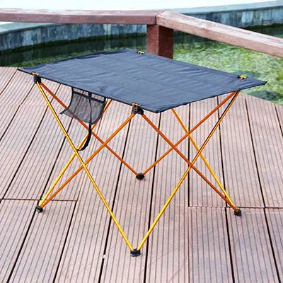 76x56x52CM Outdoor Aluminum Alloy Folding Table Casual Mesh Beach Table Portable Barbecue Picnic Table