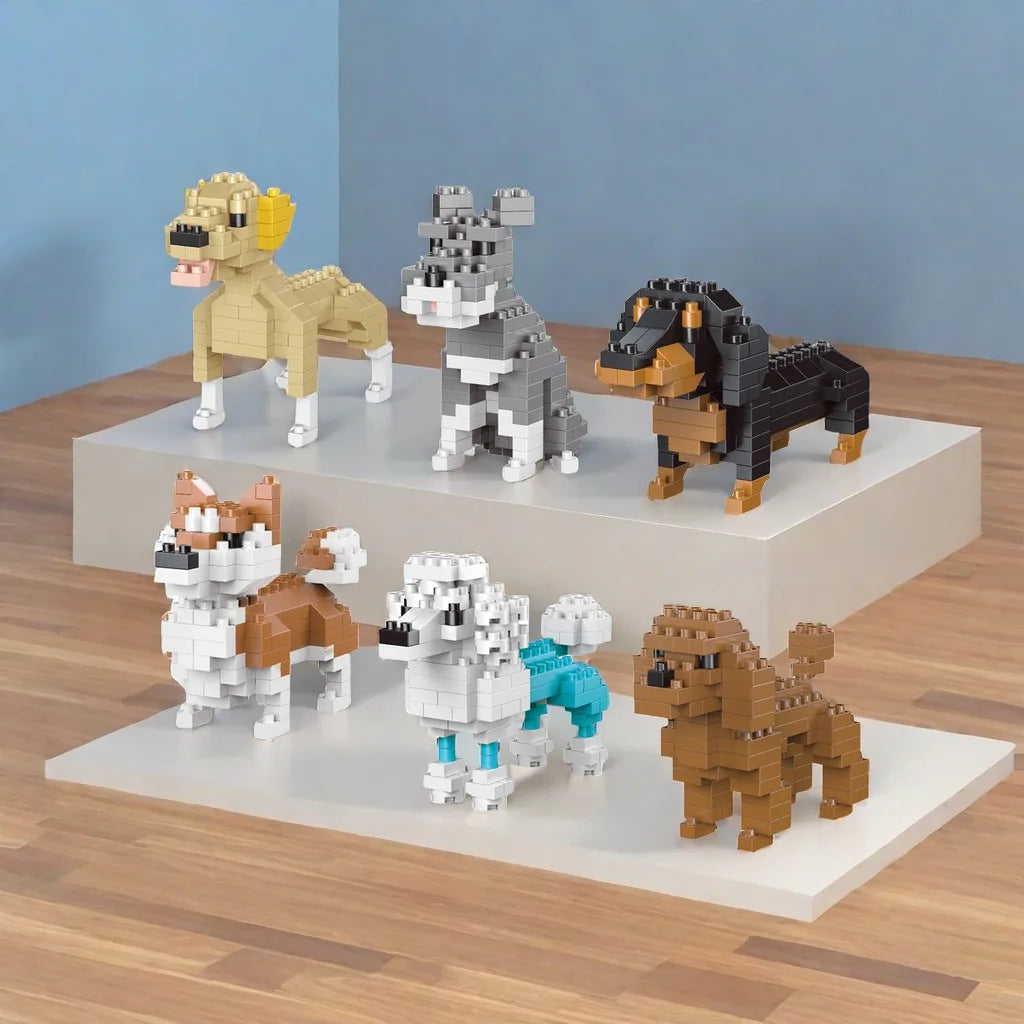 Mini Dachshund Dog Building Blocks Toy for Adults and Kids: Detailed and Lifelike Design,  Fun and Educational Construction Set