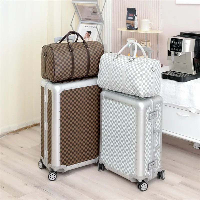 20"24"26 inch Travel Suitcase Trolley Case with wheels All Aluminum Magnesium Alloy Boarding Box Carry on Luggage Boarding Box