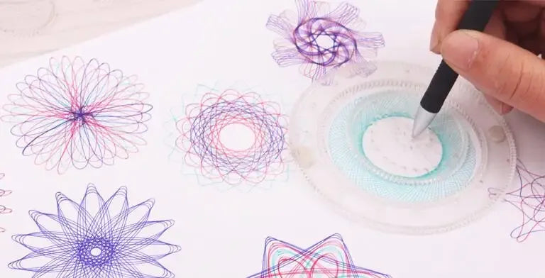 Spirograph Drawing Kit - Interlocking Gears & Wheels Set, Creative Geometric Art Toy for Kids Educational Gift