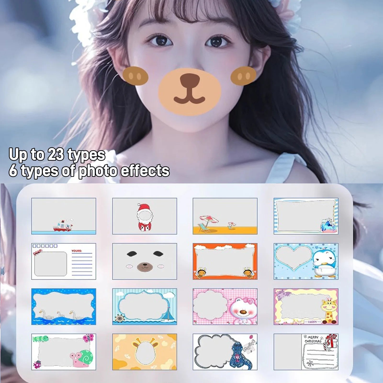 Color Printing Camera  Kids Instant Camera 32GB 1080P Thermal Print Digital Camera Print Photo Video Games Music Children Gift