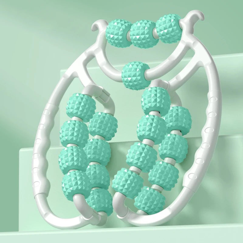 20 Rounds Massage Roller of Circular Leg Slimming Leg Massager Muscle Stretching Equipment Leg Clamp Muscle Relax Massager