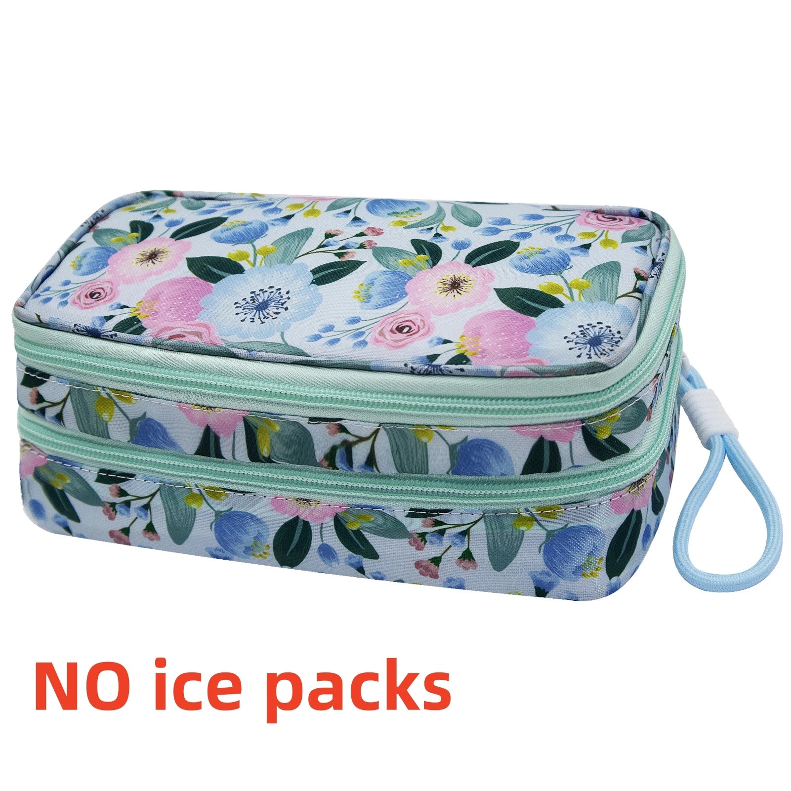 Insulin Cooler Bag with Ice Packs, Travel Medicine Organizer for Diabetes, Double Layer Storage Case