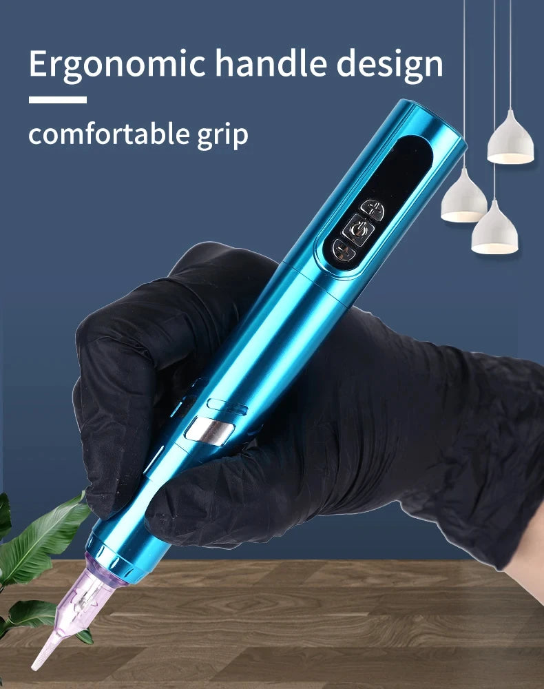 New 2pc Battery Tattoo Pen Wireless Power Tattoo Machine Professional Pen Tattoo Machine  Makeup For Professionals And Beginners