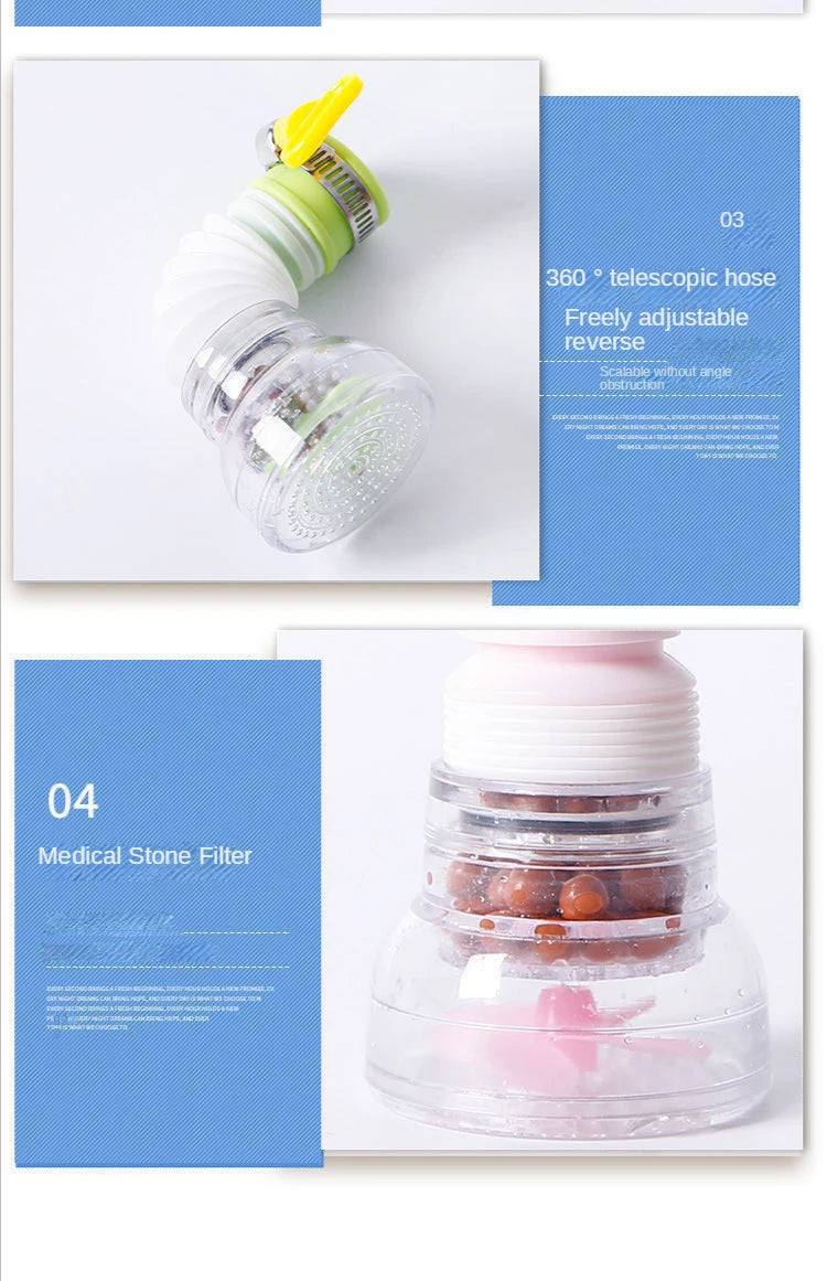 Universal 360 Degree Kitchen Faucet Bubbler Adjustable Water Saving Filter Diffuser Shower Kitchen Sink Faucet Nozzle Connector