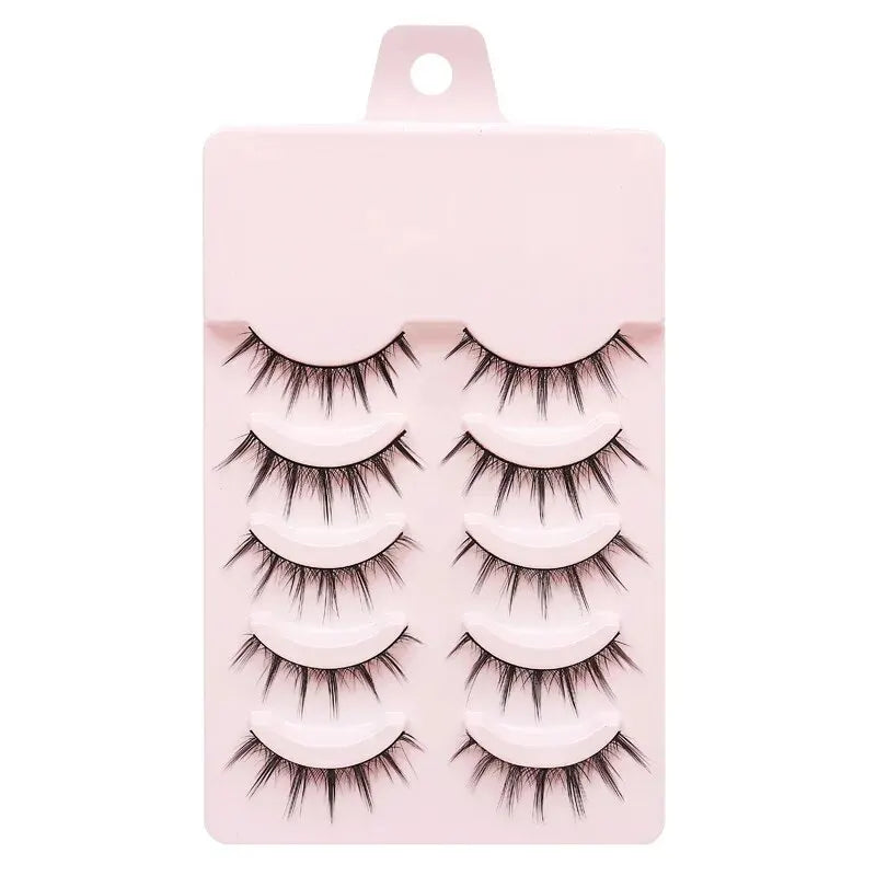 5Pairs Little Devil False Lashes Natural Fake Eyelashes Fluffy Soft Daily COS Full Strip Lashes Band