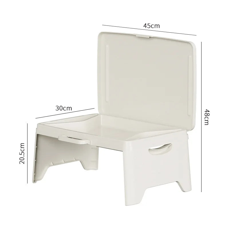 Folding Lap Desk with Storage Dividers - Sturdy Laptop Tray & Serving Desk, Portable Bed Table with Organizer Compartments