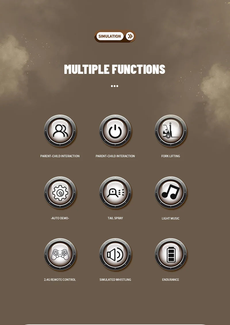 Trucks Forklift 2.4G Children Toys Remote Control Cars Toys for Boys Cranes Liftable Stunt Car Electric Vehicle for Kids Gift