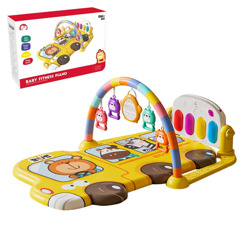 Baby Pedal Piano Fitness Stand Music Play Newborn Piano Crawling Blanket Early Educational Toys Play Mat 0-36 Months Baby Gifts