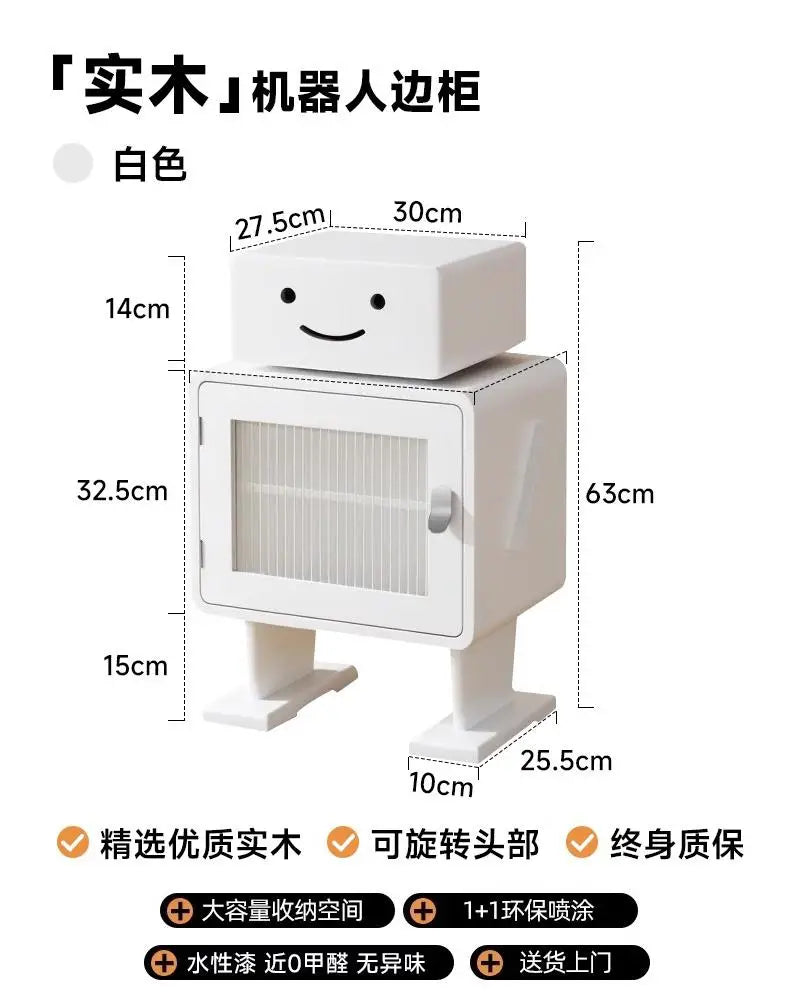 Solid wood chest of drawers, TV cabinet side cabinet, sofa side cabinet, bedroom storage cabinet, robot bedside cabinet