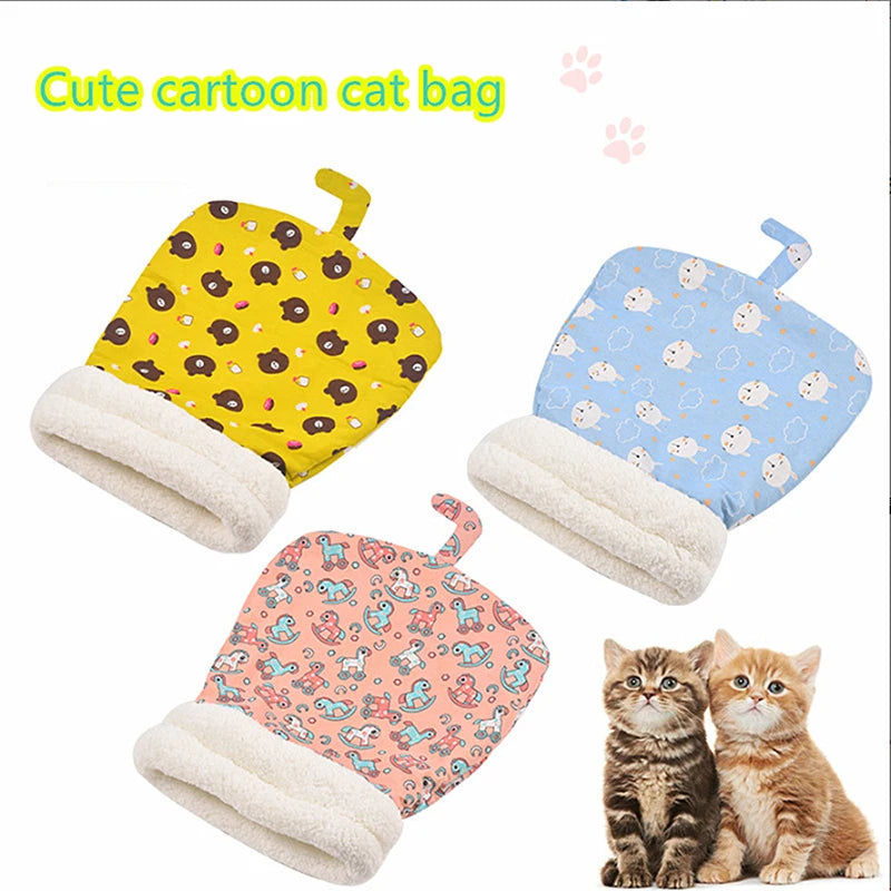 Autumn and winter warm cat kennel, closed cat bed, cute cat sleeping bag, Christmas essential pet supplies