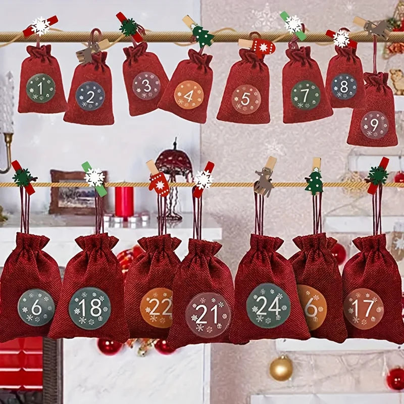 10/30/50Pcs Christmas New Year Party Decor Wooden Clip Photo Wall Clip DIY Christmas Decorations To Decorate The Christmas Tree