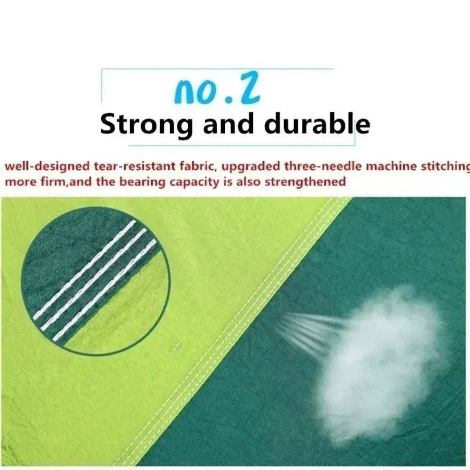 Lightweight Parachute Fabric Outdoor Hammock with Net for Camping Travel 250x120cm