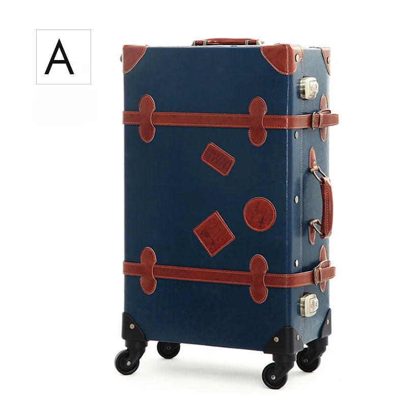 20/22/24''26 inch Luggage set woman Travel Suitcase Set Universal Retro password rolling luggage case middle size luggage