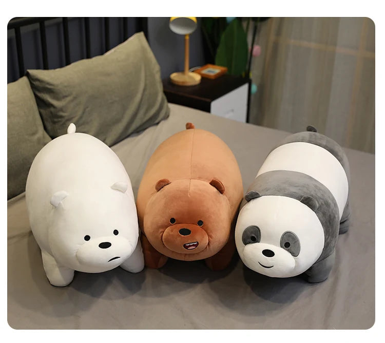 Original We Bare Bears Plush Toys Grizzly Panda Ice Bear Plush The Bare Bears Stuffed Dolls We Bare Bears Plushies Xmas Gifts