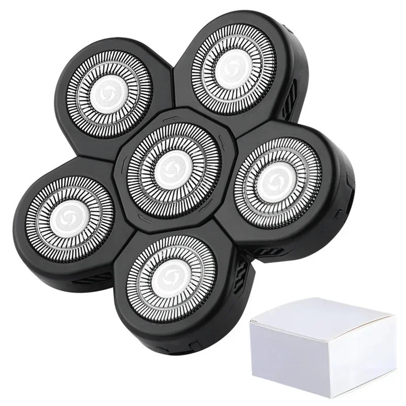 Replaceable Electric Shaver Head 3/5/6/7/8/9 Floating Blade Head Nose Trimmer Hair Clipper And Face Cleaning Brush Massage Head