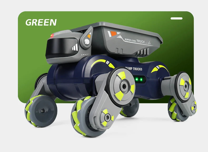 Rc Stunt Car 8-Wheel Mechanical Robot Dog with Lights Spray for Kids Remote Gesture Sensing Control Electronic Pet Toy Car