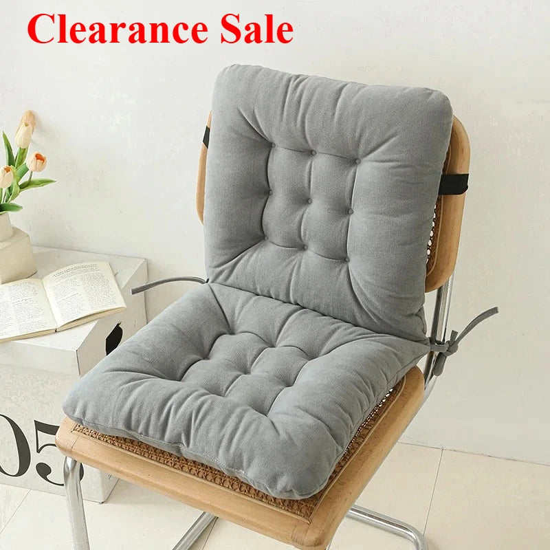 2025 new chenille one-piece chair cushion solid color sedentary bay window backrest cushion office chair cushion