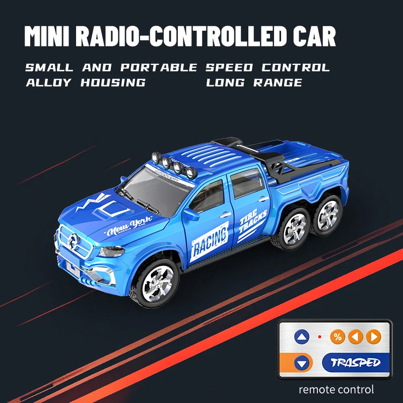 New RC Car MINI Alloy 1/64 Remote Control Car Convenient to Carry 60 Minutes of Work Time Children's Gifts Electronic Toys