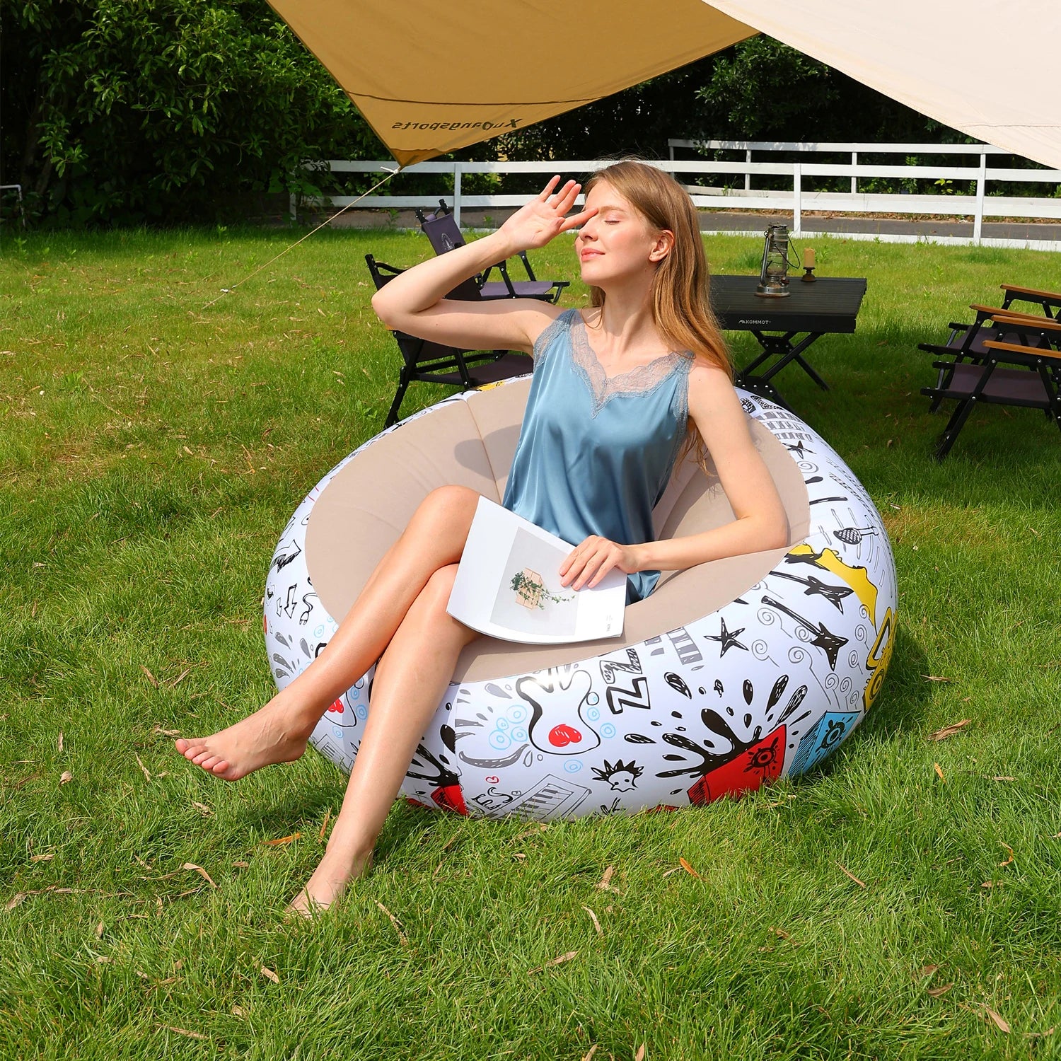 Bean Bag Chairs Inflatable Camping Chairs Inflatable Slouchy Sofa Blow Up Chairs Folding Portable Inflatable Chair For Living Ro